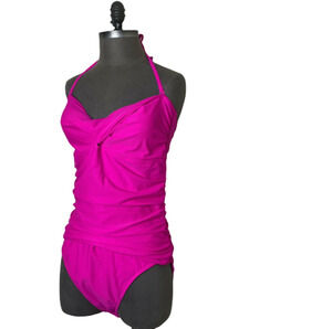 New! Old Navy Pink One-Piece Swimsuit/Bathing Suit Ruched Padded Top Size XL